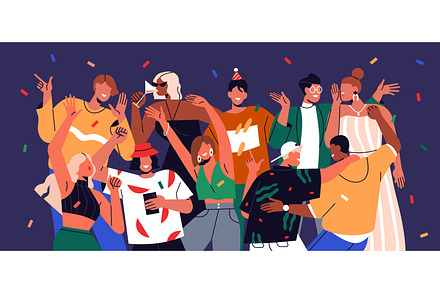 Happy people at celebration party, a Person Illustration by Good Studio