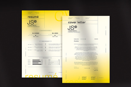 Yellow Accent Resumé, a Resume Template by wavebreak