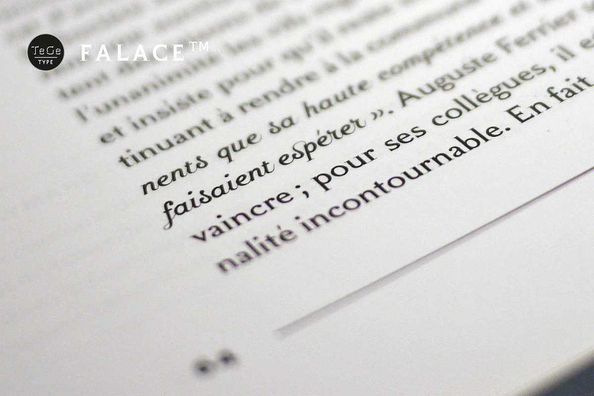 Falace, a Serif Font by TeGeType foundry (Photo 3 of 7)
