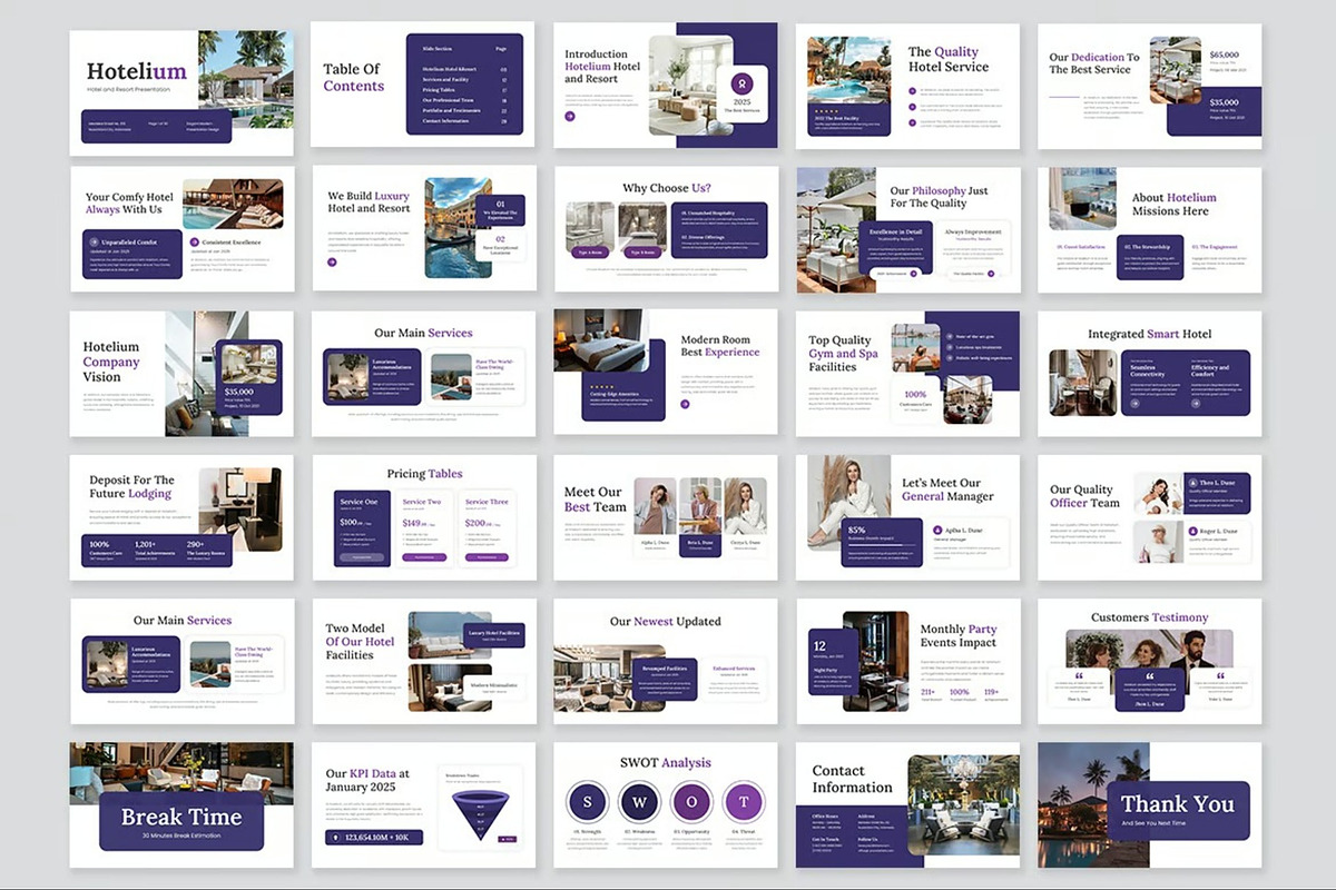 Hotel Resort Google Slides Templates, a Presentation Template by Fit-tee (Photo 10 of 10)