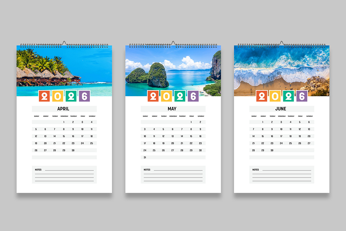 Wall Calendar 2026 Template preview 3