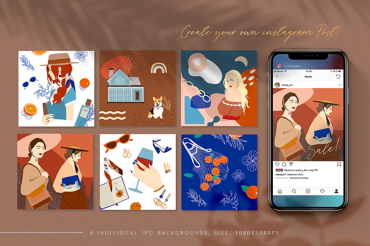 Josephine Collage Set, a Decorative Illustration by NassyArt (Photo 3 of 11)