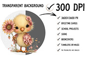 Whimsical Summer Chick Clipart, an Illustration by Craft Nest (Thumbnail 2 of 12)