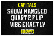 SHOQWAVE DISTRESSED STENCIL FONT, a Font by Alphabet Agency (Thumbnail 2 of 5)