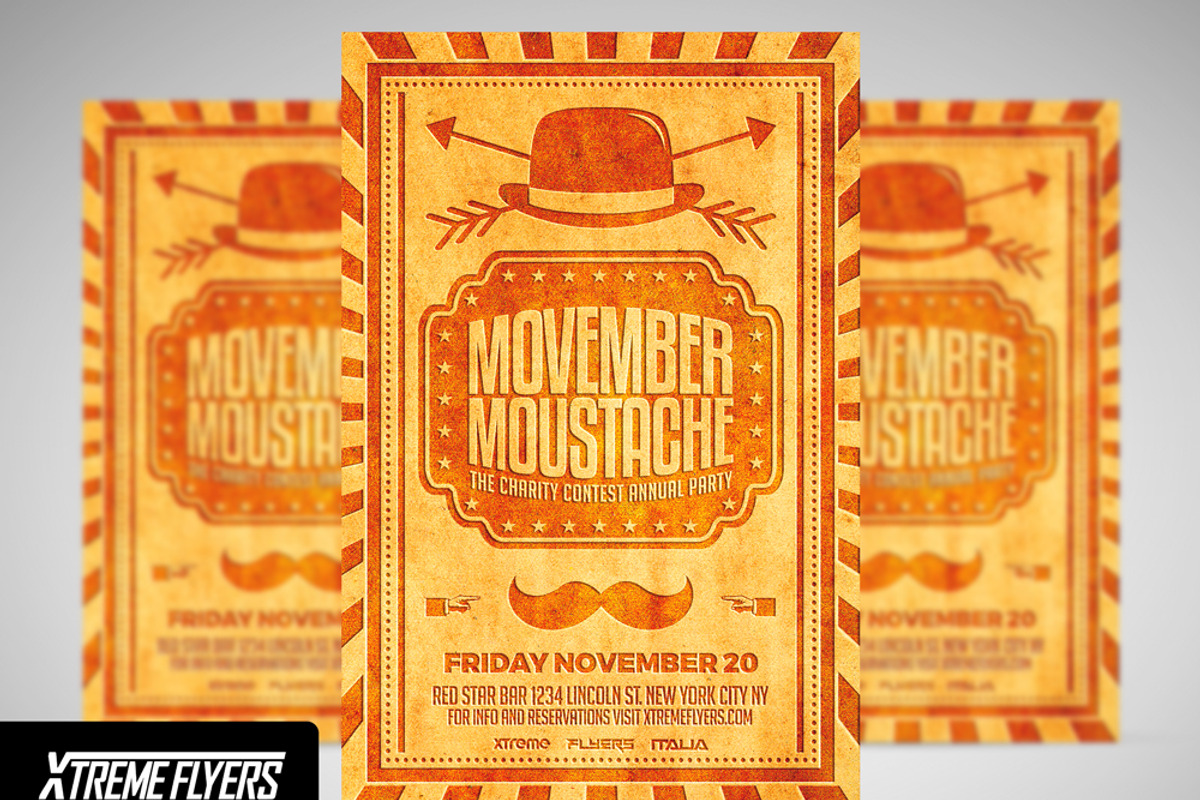 Movember Moustache Flyer, a Flyer Template by XtremeFlyers (Photo 1 of 2)