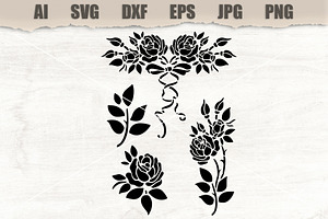 Stencil Roses