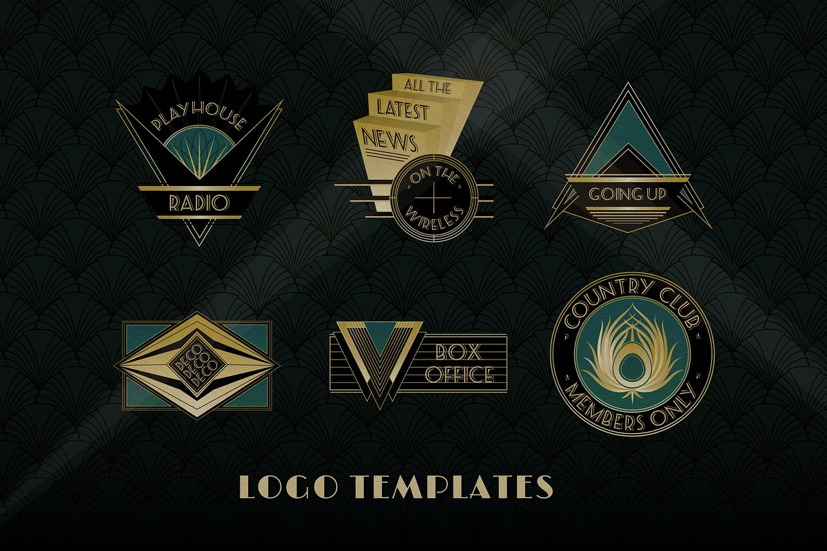 Complete Art Deco Graphics Bundle, a Texture Illustration by Wingsart Studio (Photo 10 of 12)