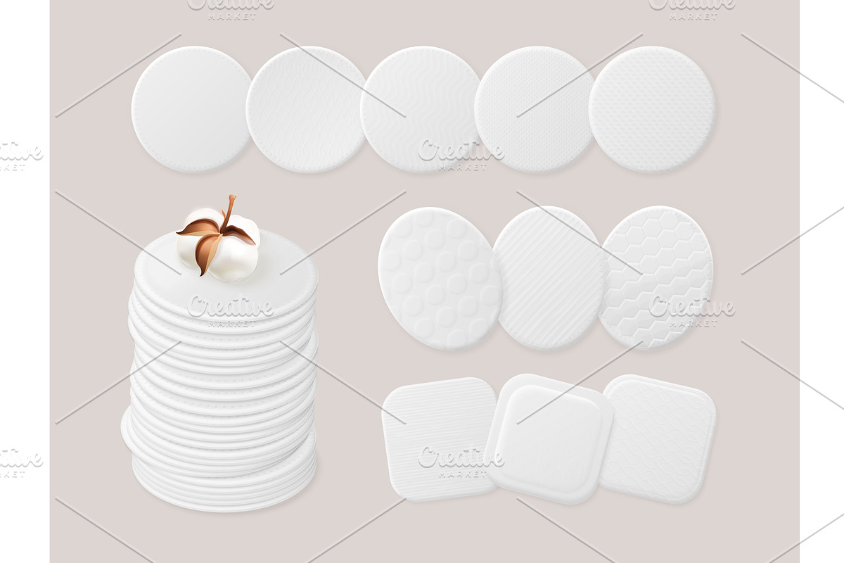 Realistic cotton pads. Padded disk, a Graphic by Stock-Smart-Start