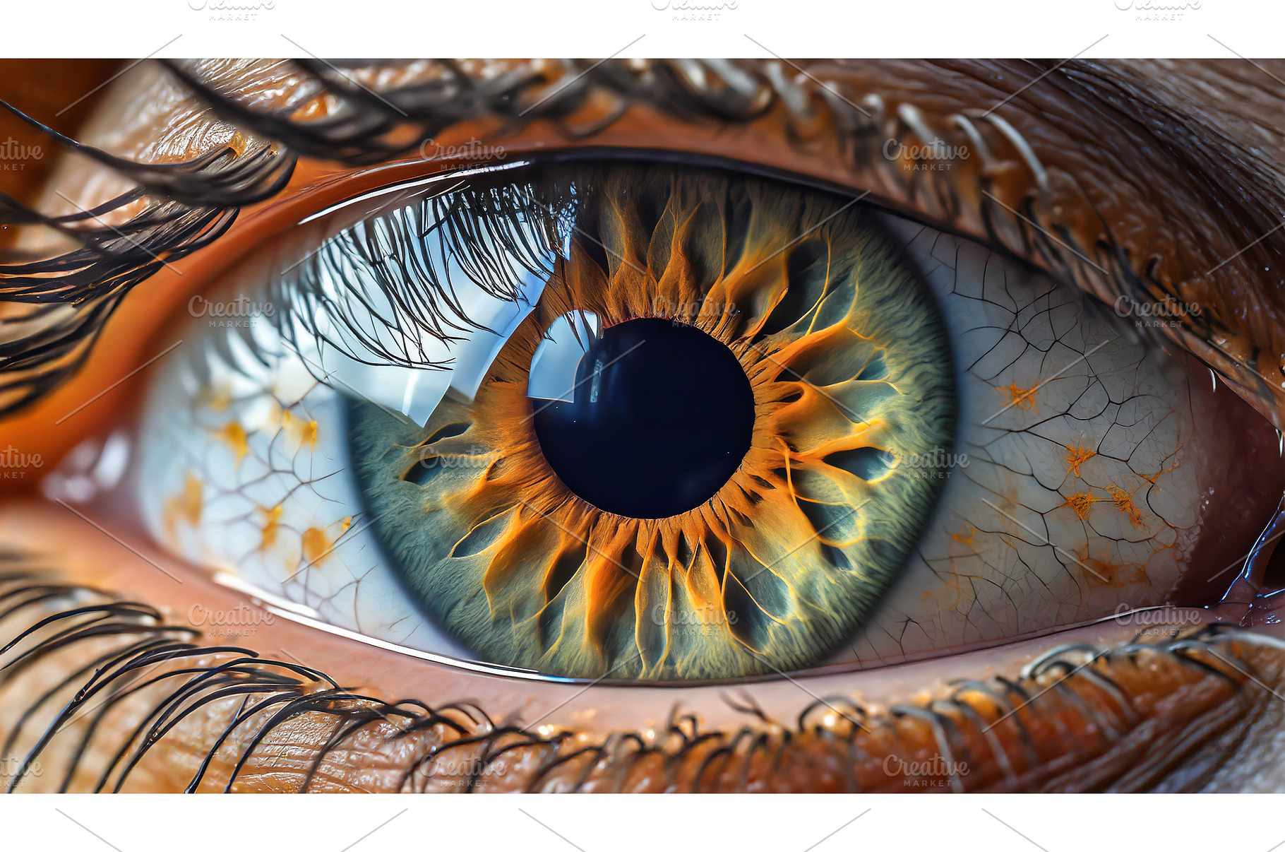 Macro shot of an eye with intricate, a Technology Photo by Igor Tichonow