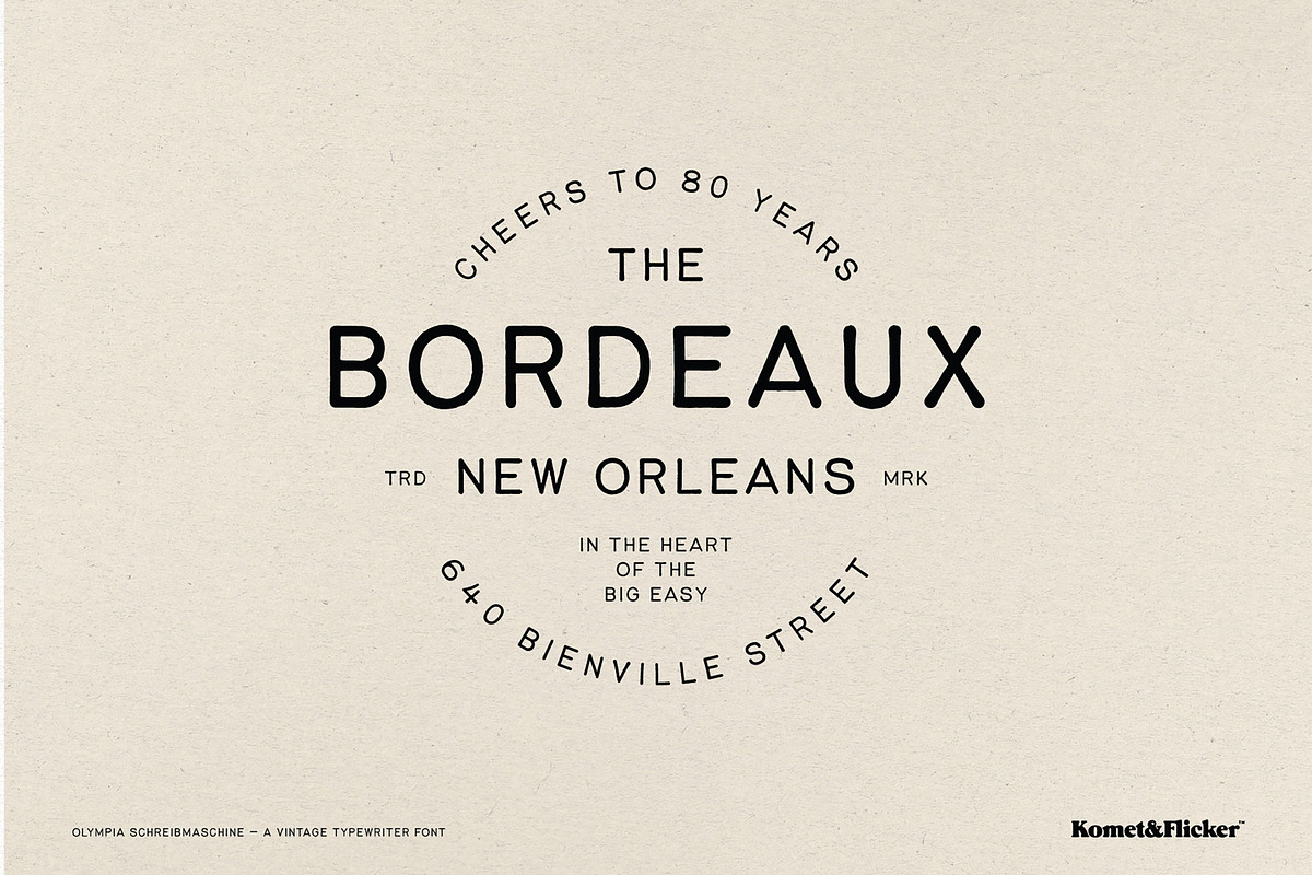 Olympia Schreibmaschine, a Sans Serif Font by Komet & Flicker (Photo 11 of 14)