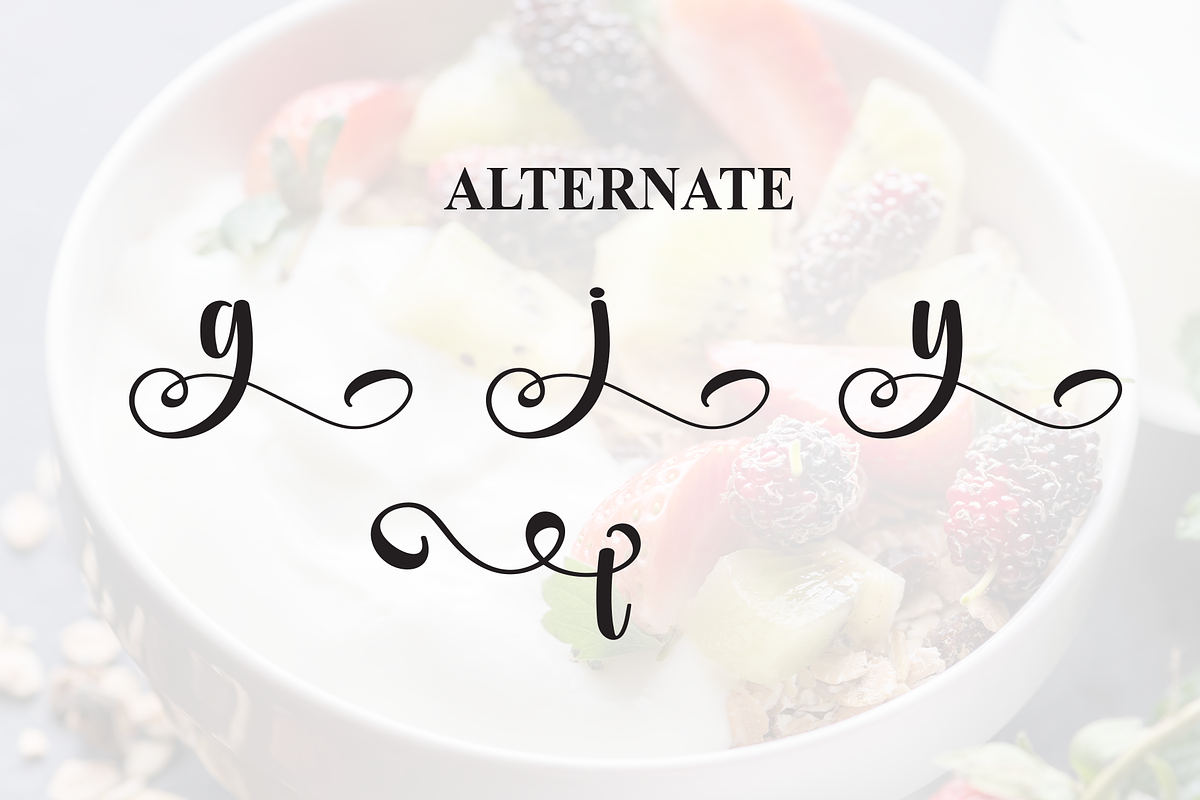 Yogurt | Script Font, a Handwritten Font by Scratchones (Photo 8 of 9)