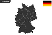 Detailed map of Germany, an Illustration by Vector Shop (Thumbnail 5 of 5)