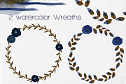 Blue Marine - Watercolor Floral Set, an Illustration by Li Zamperini (Thumbnail 3 of 4)