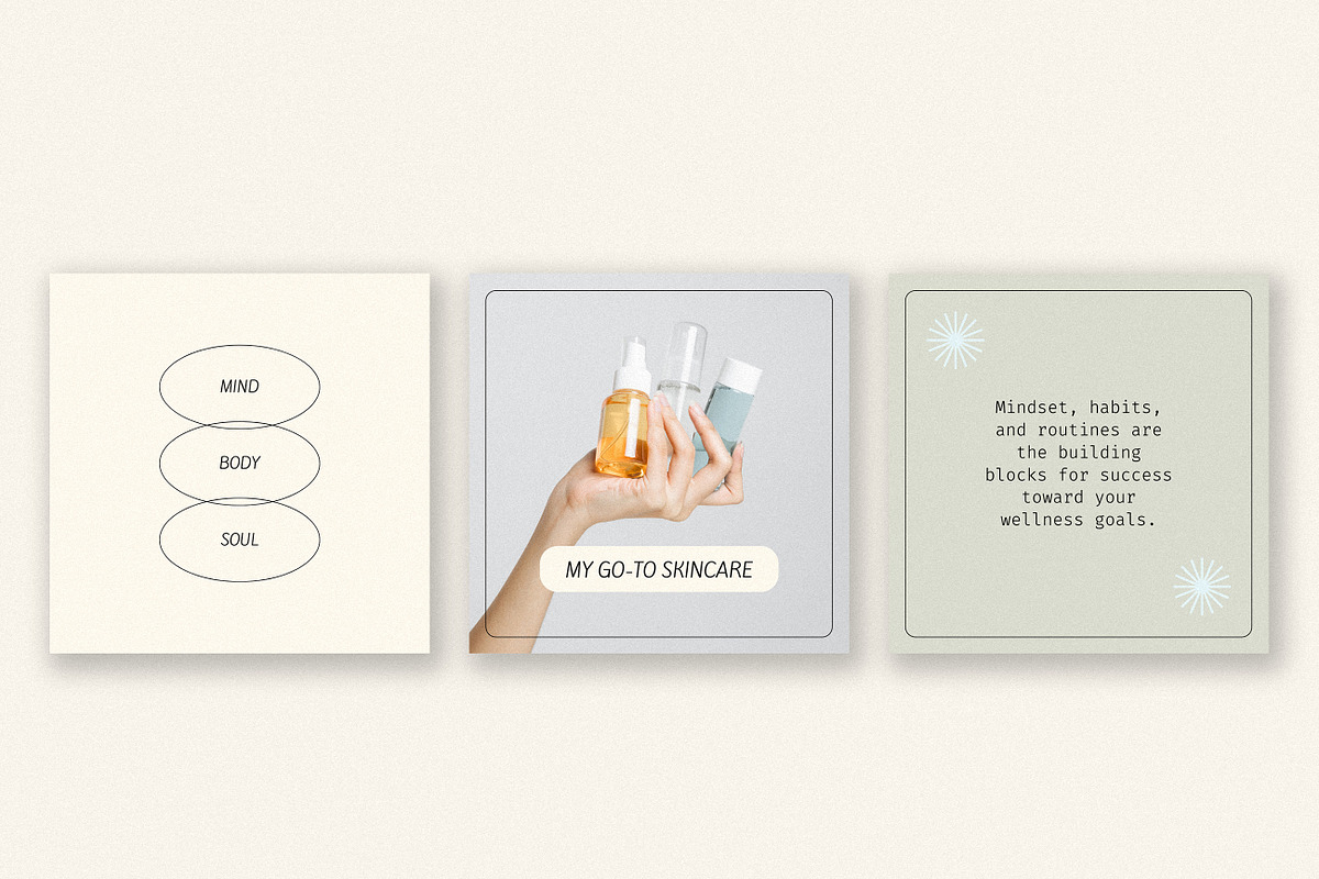Modern Wellness Instagram Templates, a Social Media Template by denofdreamers (Photo 2 of 6)