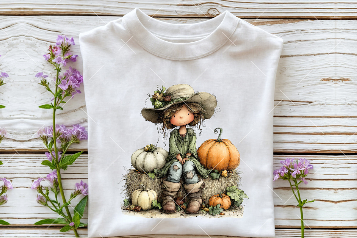 Autumn Kids PNG Clipart Set, a Seasonal Illustration by OK Design (Photo 5 of 6)