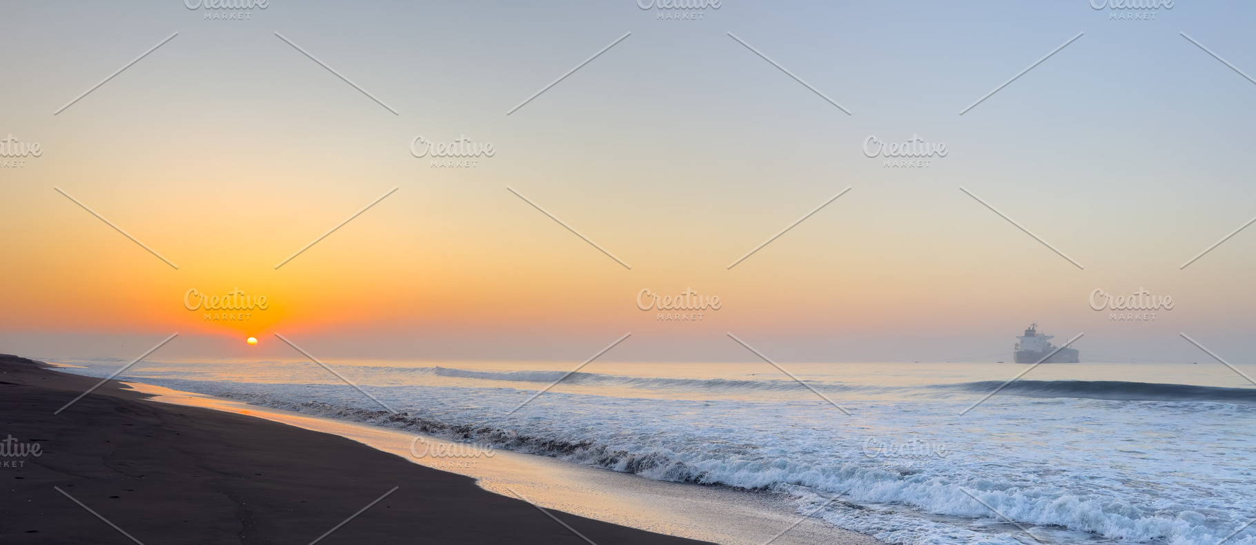 Sunrise Port of San Jose Beach Guatemala, a Nature Photo by THP Creative