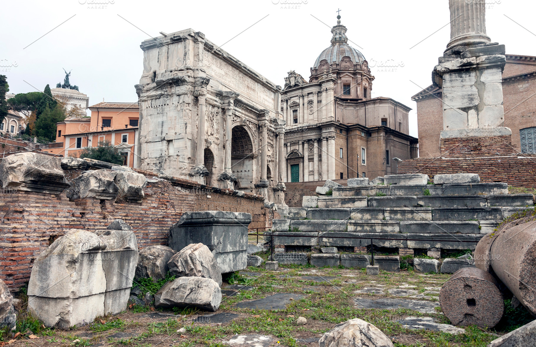 Antique roman forum ruins in Rome, an Architecture Photo by BOOCYS