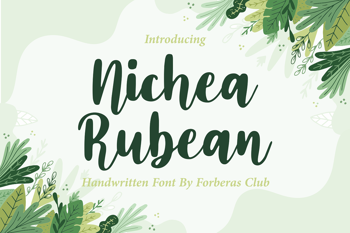 Nichea Rubean | Script Handwritten, a Script Font by Forberas Club (Photo 1 of 7)