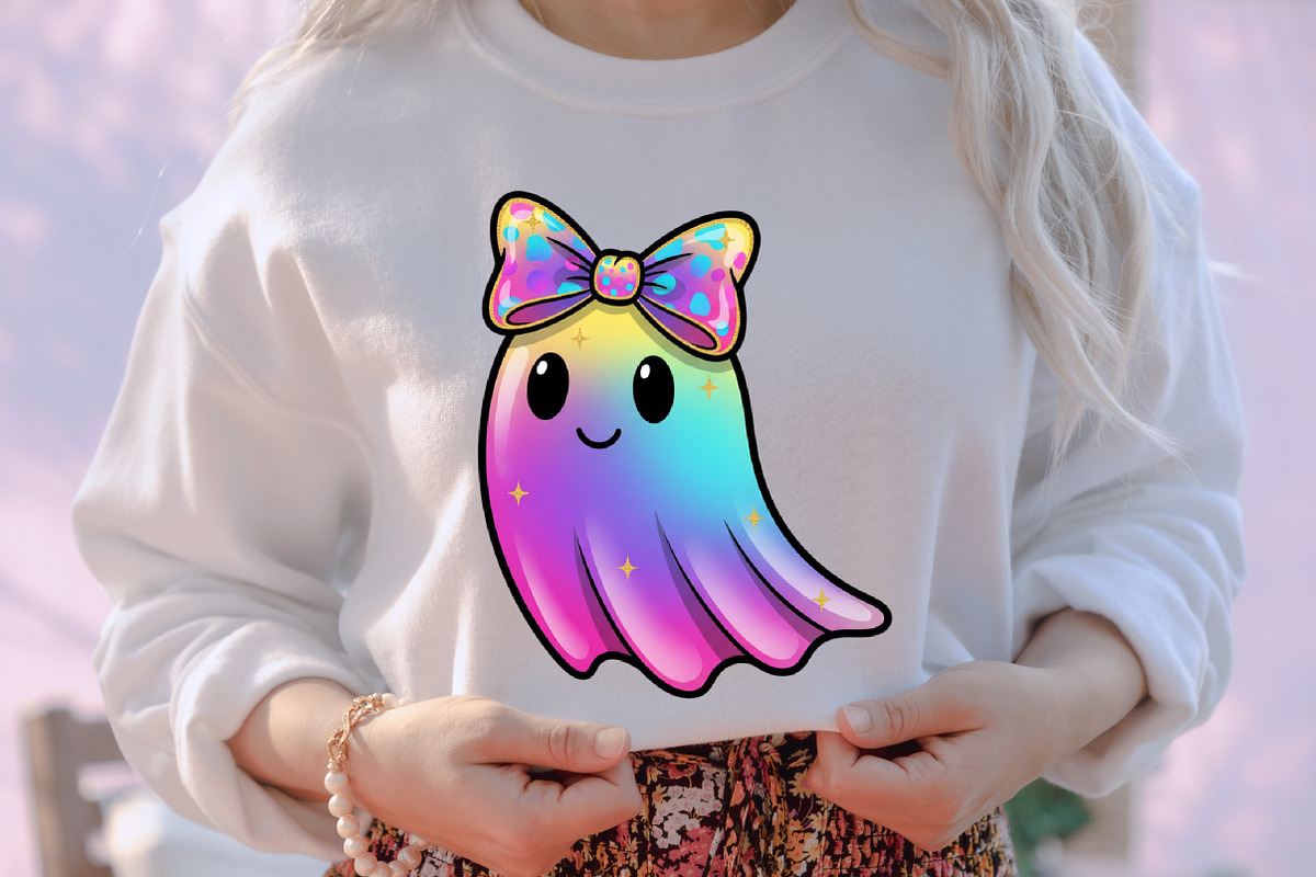 Coquette Halloween Iridescent Ghost, an Illustration by designcity5 (Photo 4 of 8)