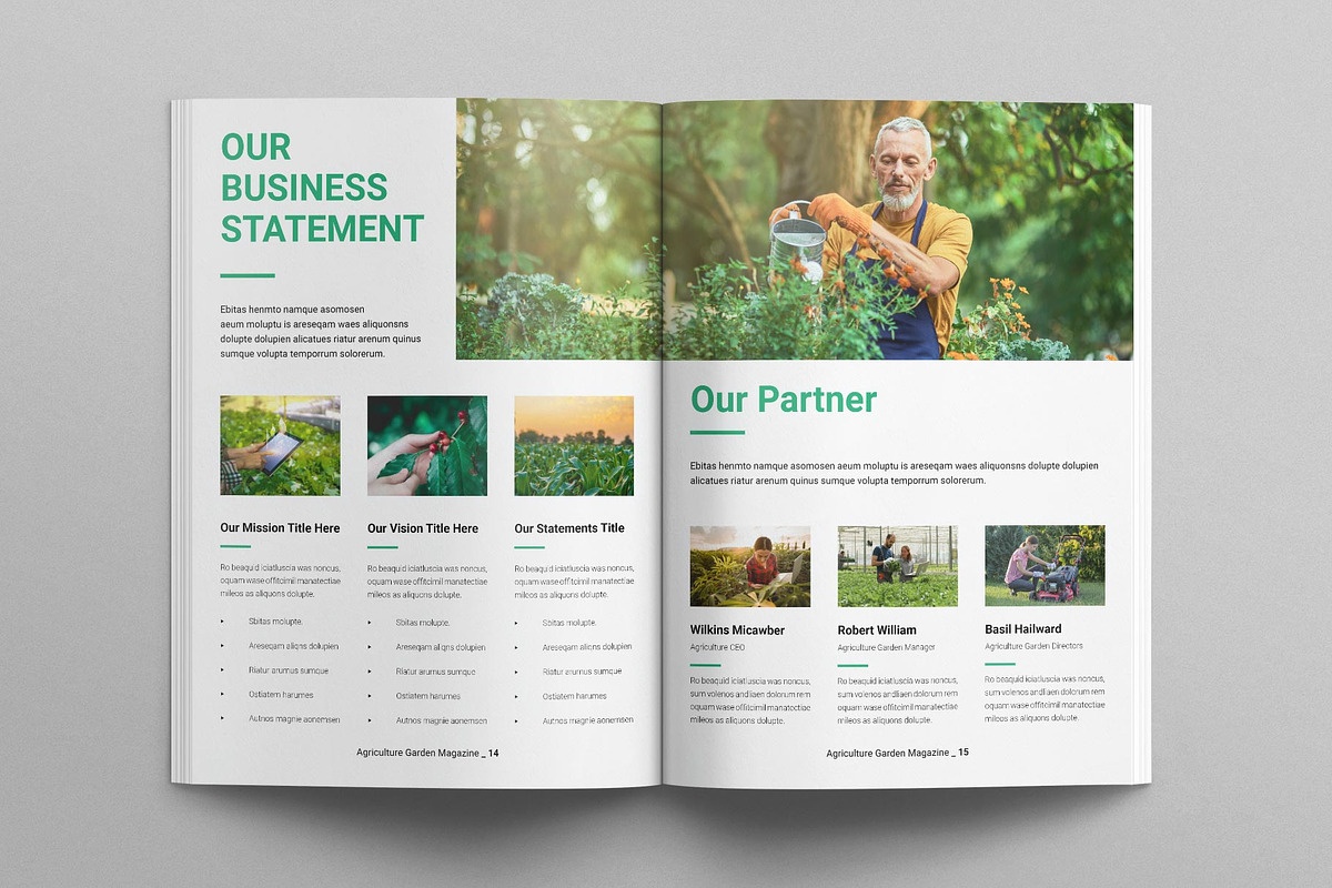 Digital Agriculture Garden Magazine, a Magazine Template by TemplatesForest