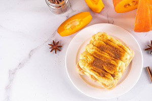 Cozy autumn pumpkin tiramisu dessert, a Food & Drink Photo by Rimma