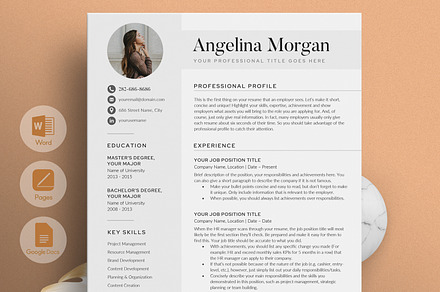 Resume/CV - The Angel, a Resume Template by CreativeLandStudio