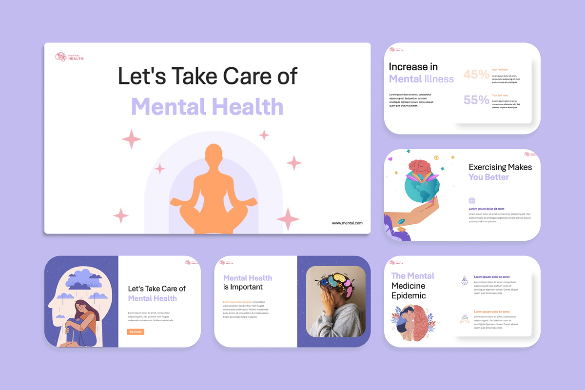 Mental Health PowerPoint Template, a Presentation Template by Premast (Photo 2 of 4)