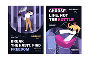 Addictions, bad habits concepts set, a Person Illustration by PaperTrident (Thumbnail 9 of 9)