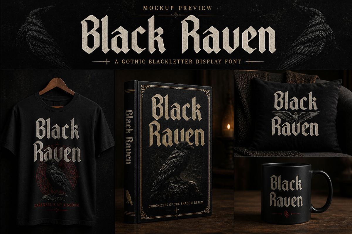 Black Raven, a Blackletter Font by Wow Magic (Photo 3 of 4)