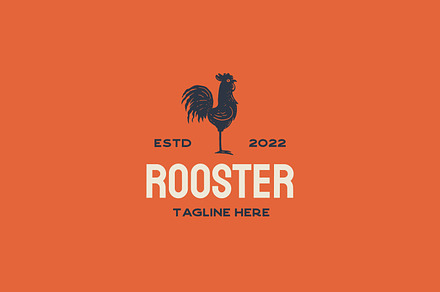 Vintage Retro Rooster Logo, a Branding & Logo Template by Weasley99Store
