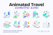 Animated Travel Isometric Icons, a Duotone Icon by Vectors Market (Thumbnail 1 of 3)