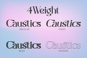 Caustics - Social Media Font