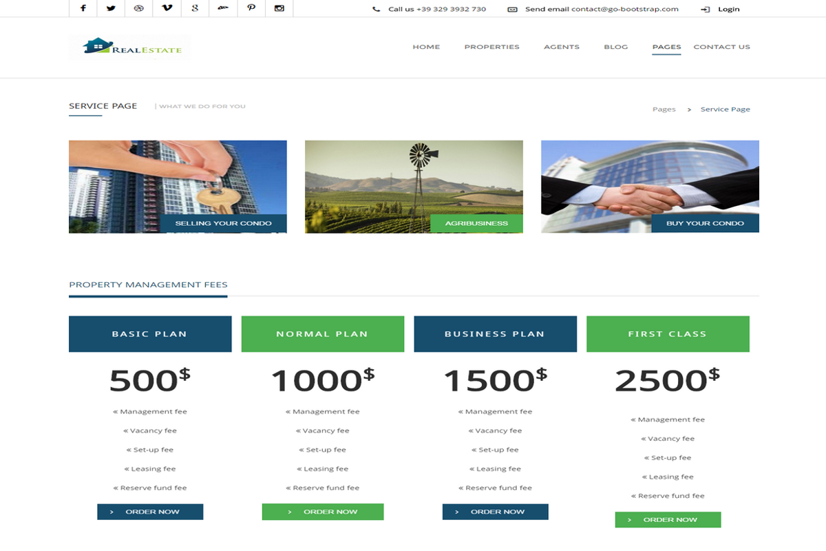 Real Estate Responsive Template, a Bootstrap Template by auroraruggieri (Photo 9 of 12)