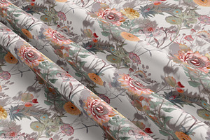 3D Floral Seamless Patterns