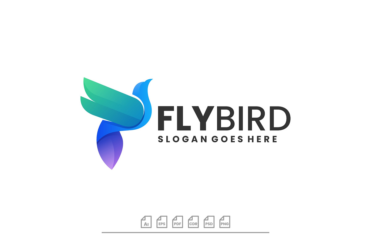 Logo Fly Bird Gradient Colorful Styl, a Branding & Logo Template by ARIF22GANTENG