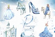 Hand-Painted Princess Clipart, a Decorative Illustration by ArtCreationsDesign (Thumbnail 14 of 21)