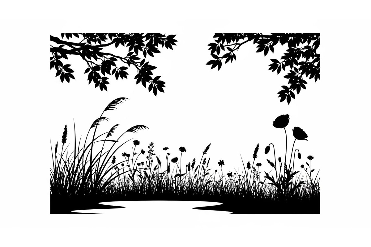50 Garden Frame Silhouette Bundle, an Illustration by musafir_fashion (Photo 25 of 51)
