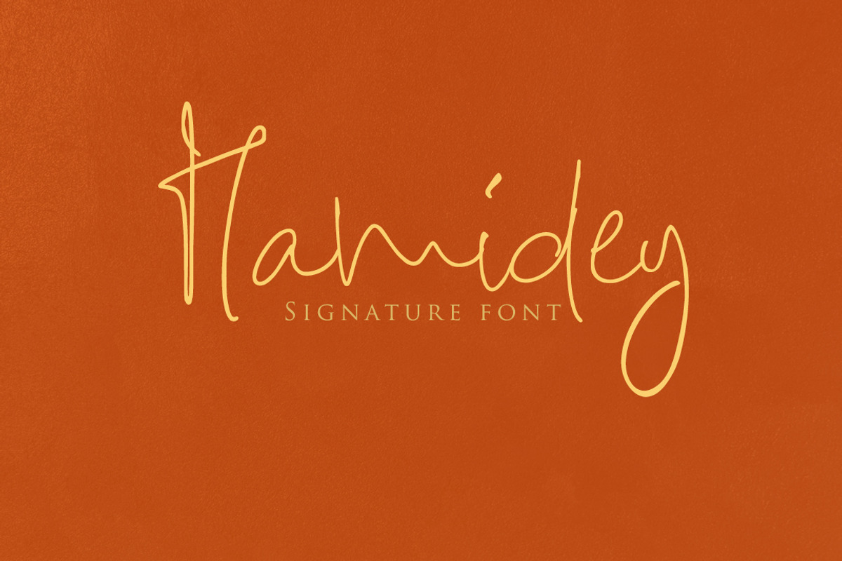 Hamidey Signature Script, a Script Font by ALIVECREATIVE (Photo 1 of 5)