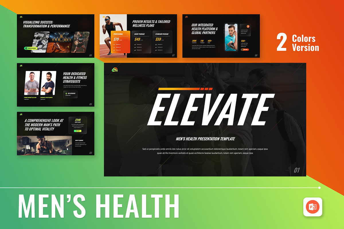Men's Health PowerPoint, a Presentation Template by Antstheme (Photo 1 of 4)