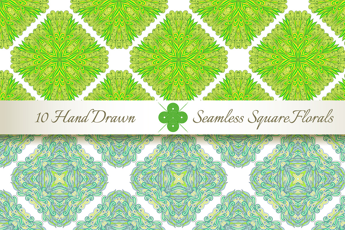 10 Seamless Square Patterns Set#2 preview 3