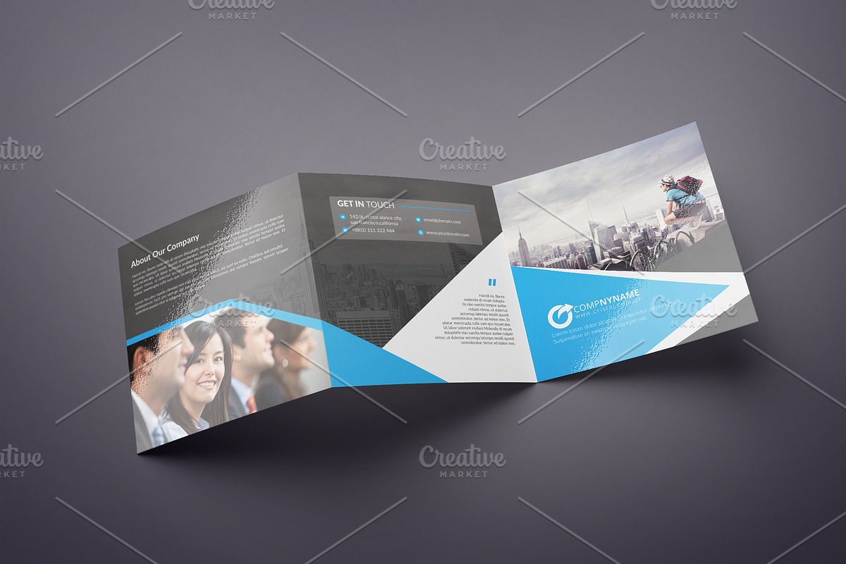 Square Tri Fold Brochure, a Brochure Template by Cristal Pioneer (Photo 2 of 5)