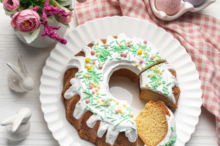 Easter Bundt Cake with Easter Eggs, a Holiday Photo by Olena Rudo