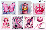 Breast Cancer Postage Stamp, a Graphic by CitraGraphics (Thumbnail 2 of 4)