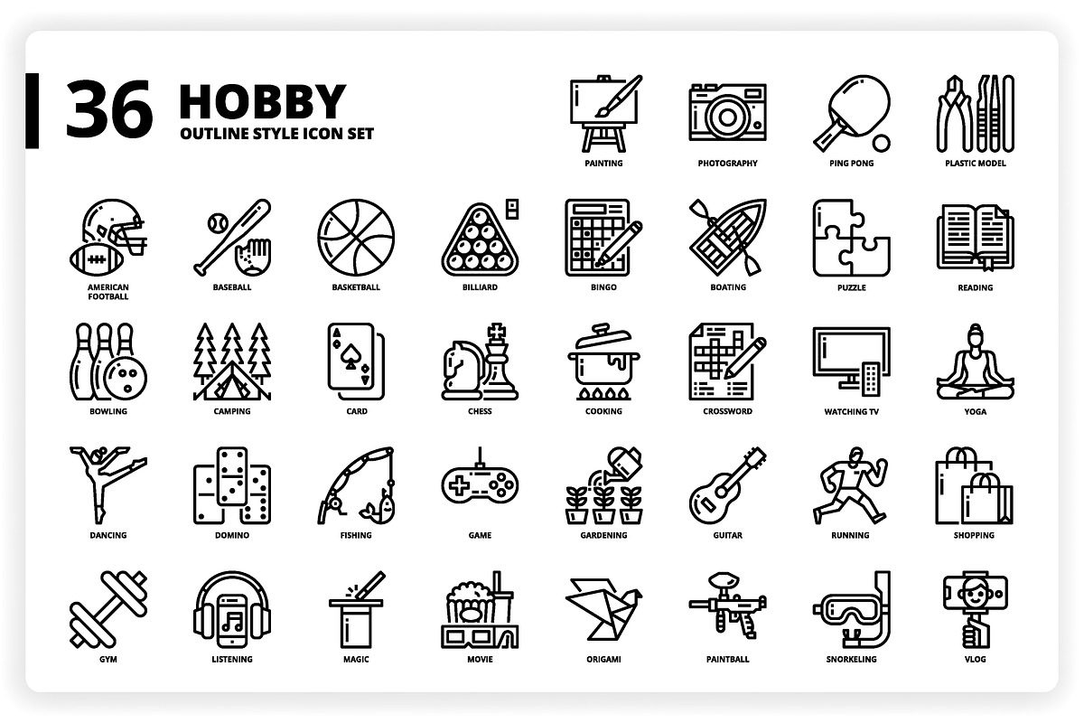 3,600 Icons x3 Styles, an Outline Icon by monkik (Photo 167 of 299)
