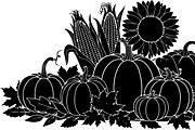 Thanksgiving Harvest Silhouette, an Illustration by Creativeshirt (Thumbnail 6 of 51)