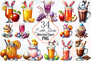 Easter drinks sublimation clipart, an Illustration by RobertsArt (Thumbnail 1 of 7)