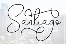 Santiago | Script Font