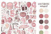 Happy Birthday Party Clipart PNG, a Decorative Illustration by Lenninator Digital (Thumbnail 2 of 9)