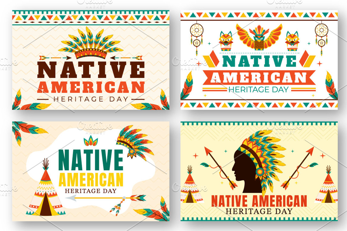 11 Native American Heritage Day, a Seasonal Illustration by denayunebgt (Photo 2 of 5)