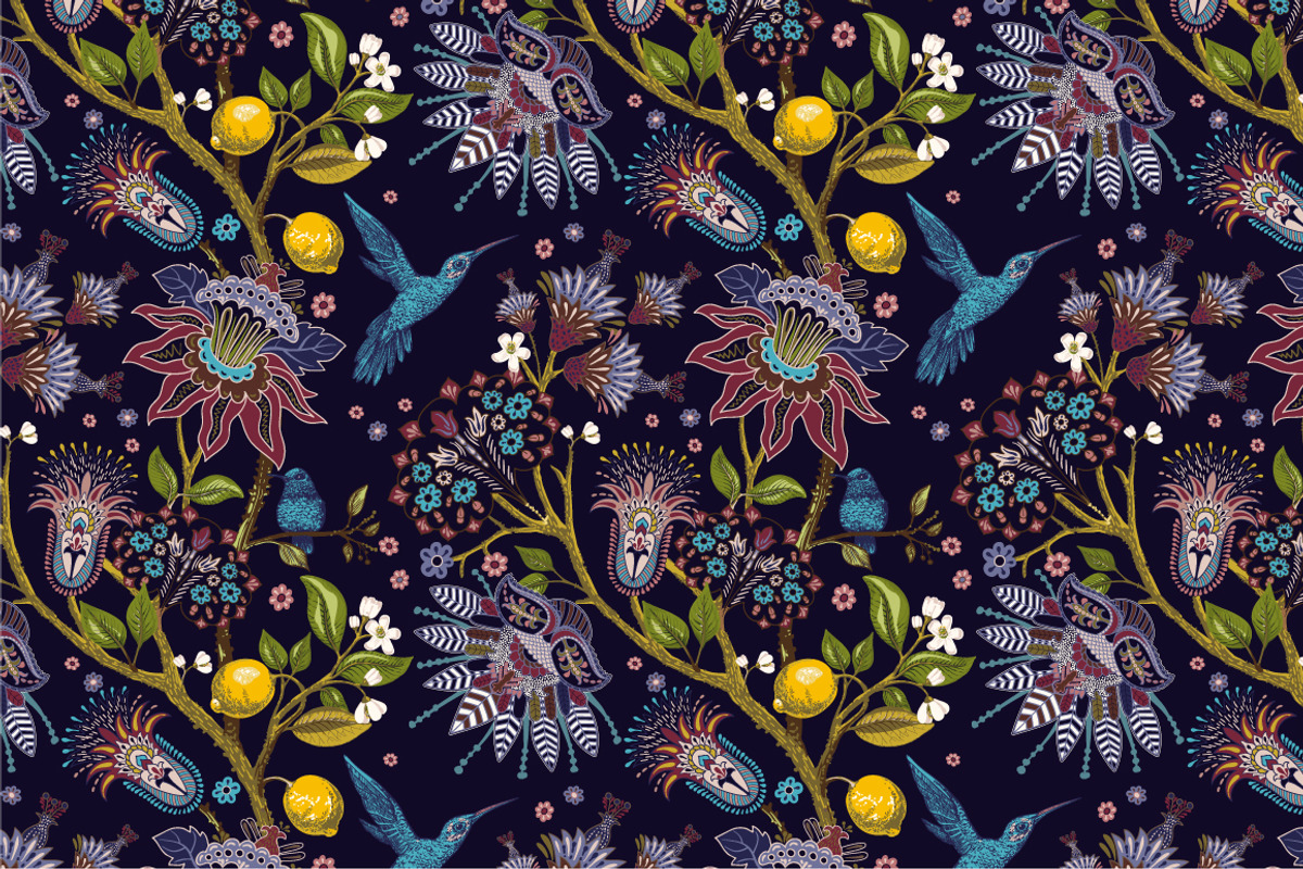 2 Fantasric Floral Patterns, a Pattern Graphic by Sunny_Lion (Photo 3 of 3)